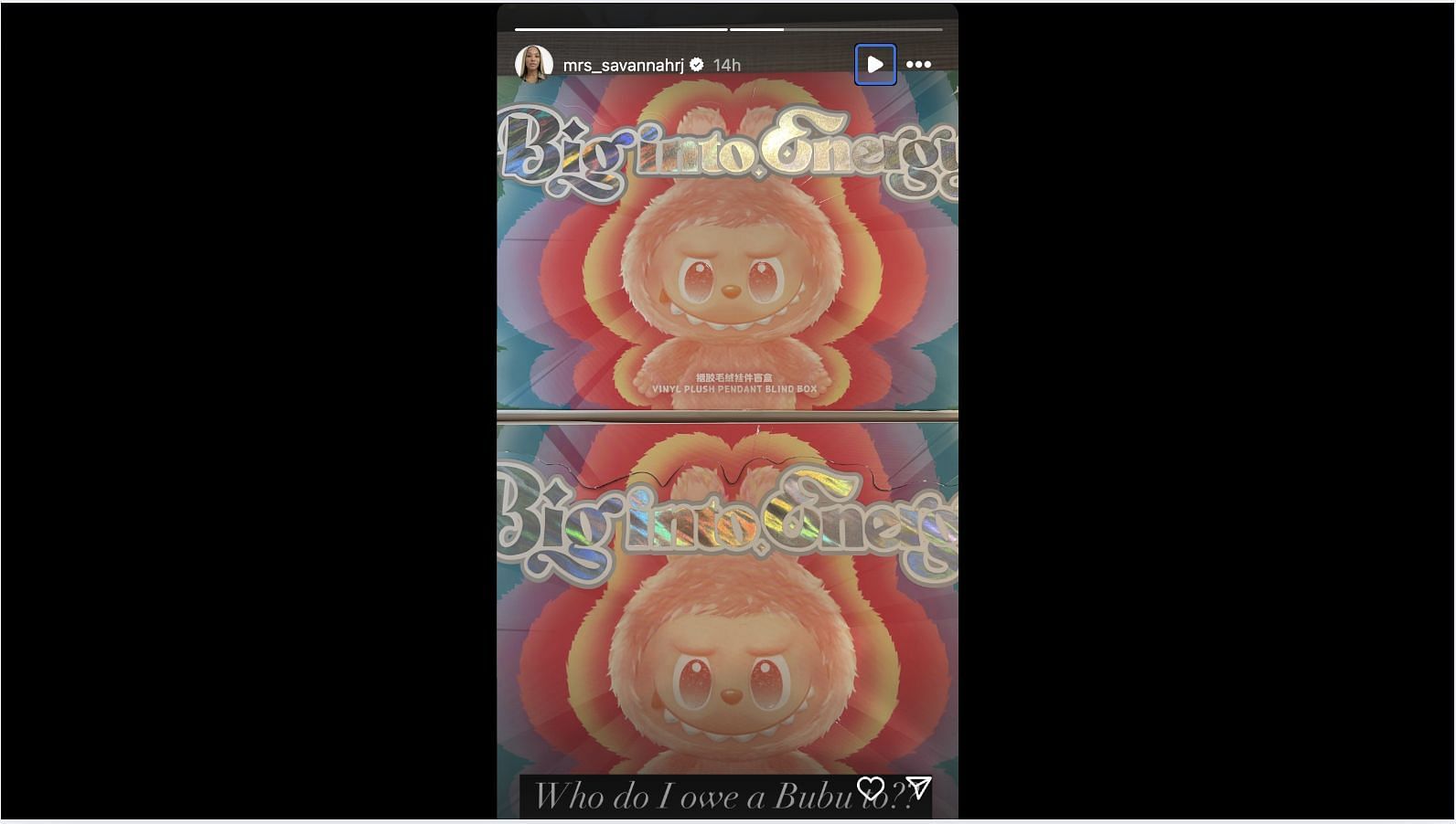 James got in on the Labubu doll trend on social media